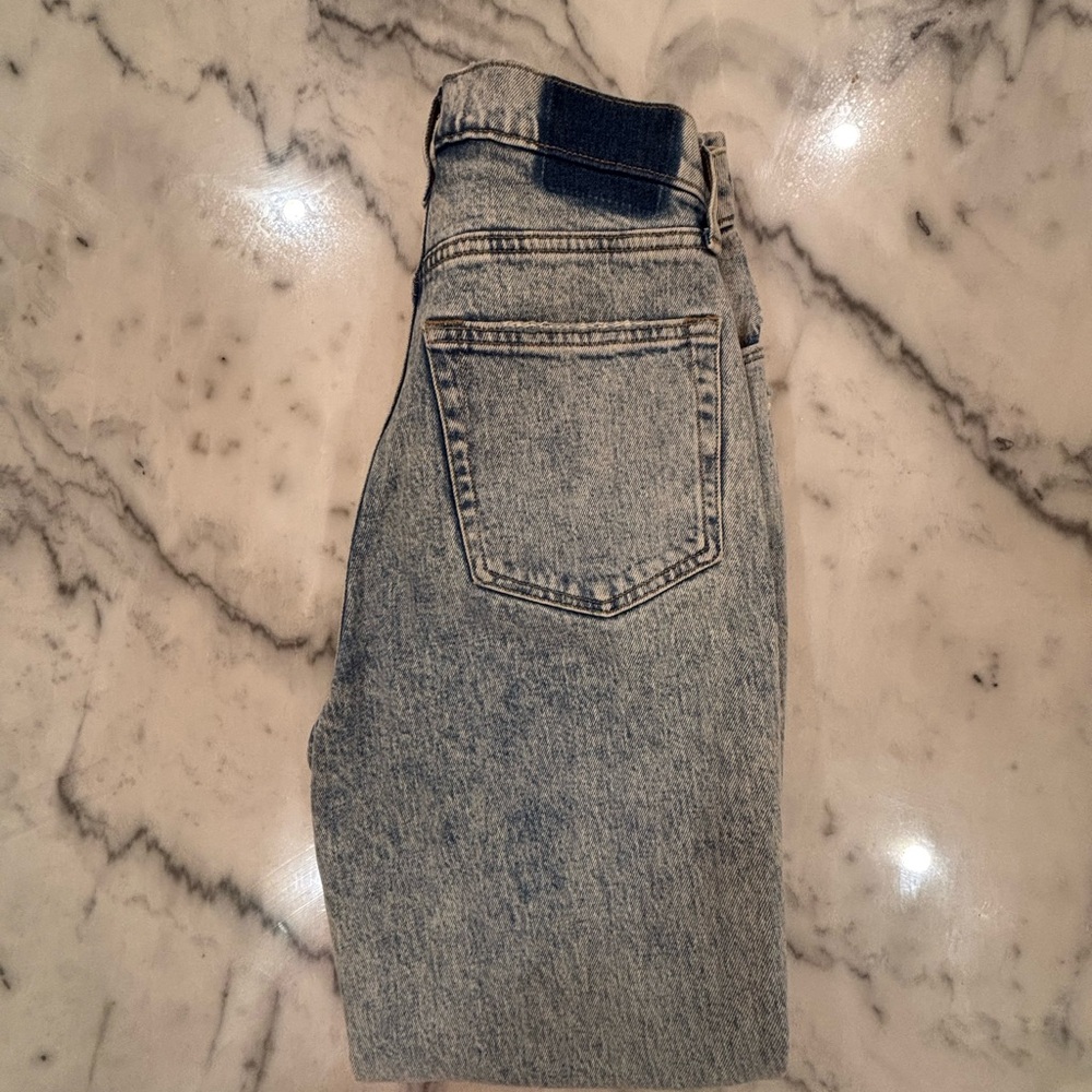 Abercrombie & Fitch Curve Love Asymmetric 90s High Rise Straight Jeans | Size 29